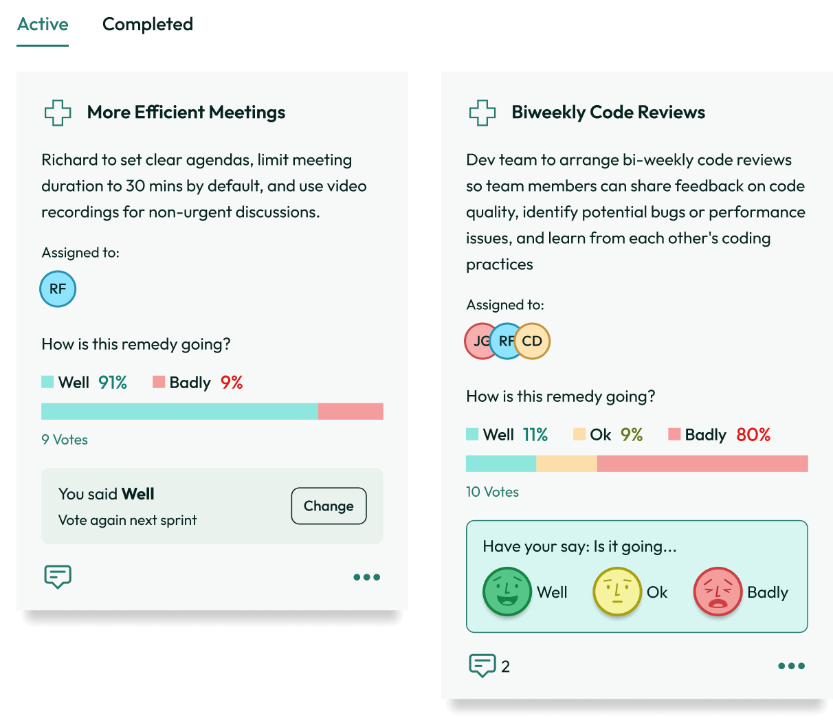 Screenshot showing the remedy ui